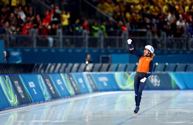 Olympics-Speed skating-Timeless Bergsma 'not done yet' after striking gold at 40 in Milano Cortina