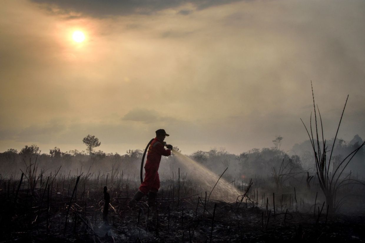 Cloud seeding helps induce rain as Indonesia's Riau continues to battle wildfires