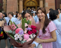 Singaporean actress Chen Xiuhuan attends daughter’s white coat ceremony in Australia