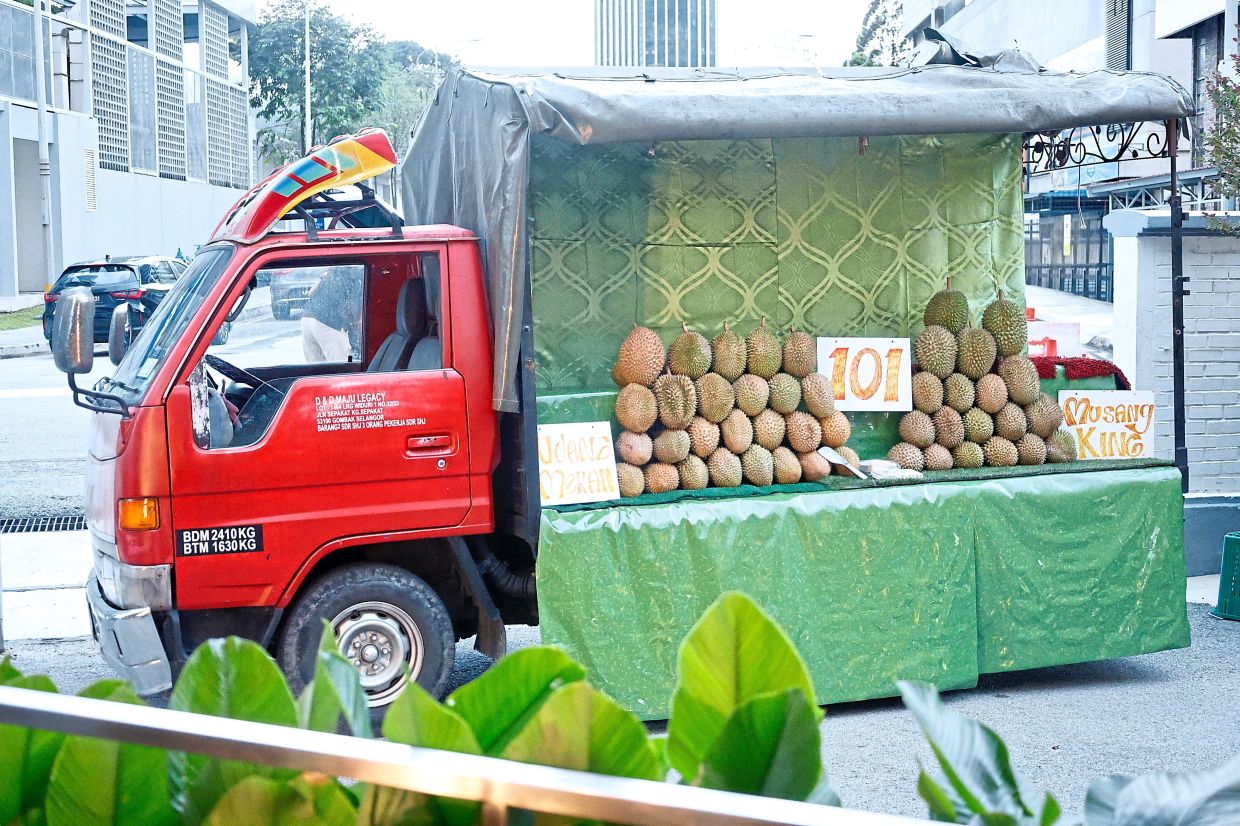 Don't miss the durian truck outside with premium durian.