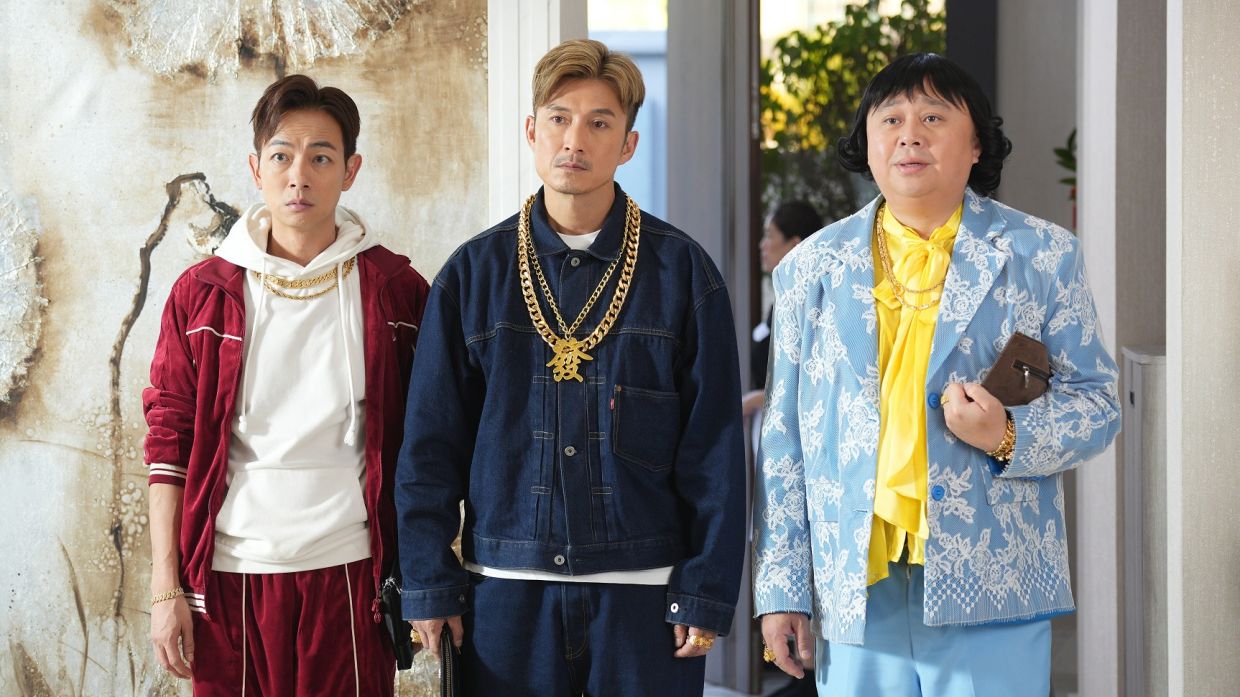 Oscar Leung (first from left) stars as Bao Zai, a gangster who becomes the unofficial on-screen brother to Chan (middle) and Lam. Photo: Handout