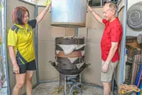 Rice cake makers sticking to roots