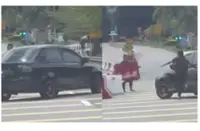 Driver ignores orders, crashes through border checkpoint