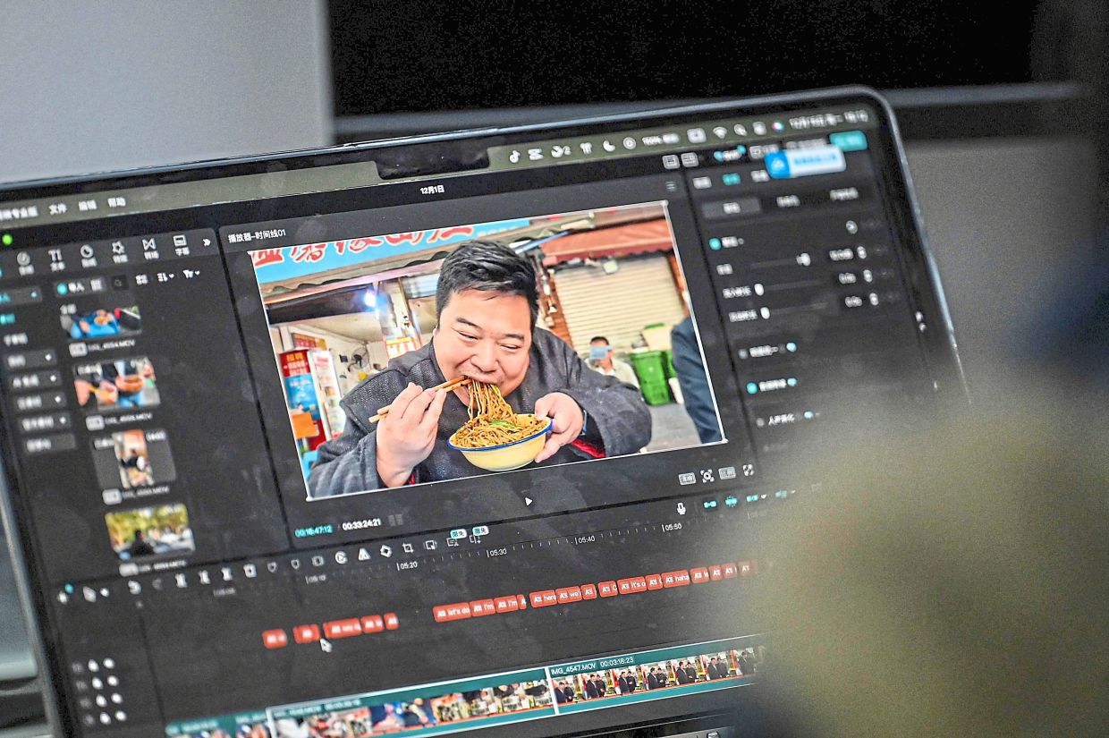 A video of Chen being edited at his office. — AFP