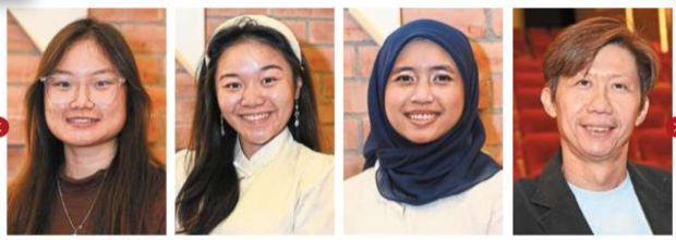 Shining bright: (From left) Loh, Leong, Anis Syakirah and Vong.