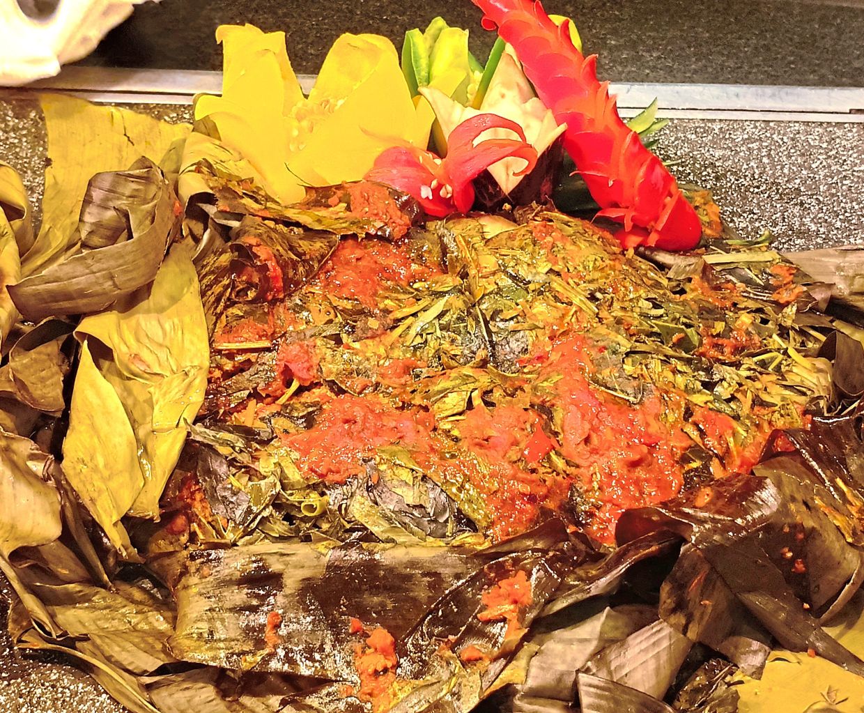 Botok-Botok Ikan Tenggiri made with rare ‘ulam’. 