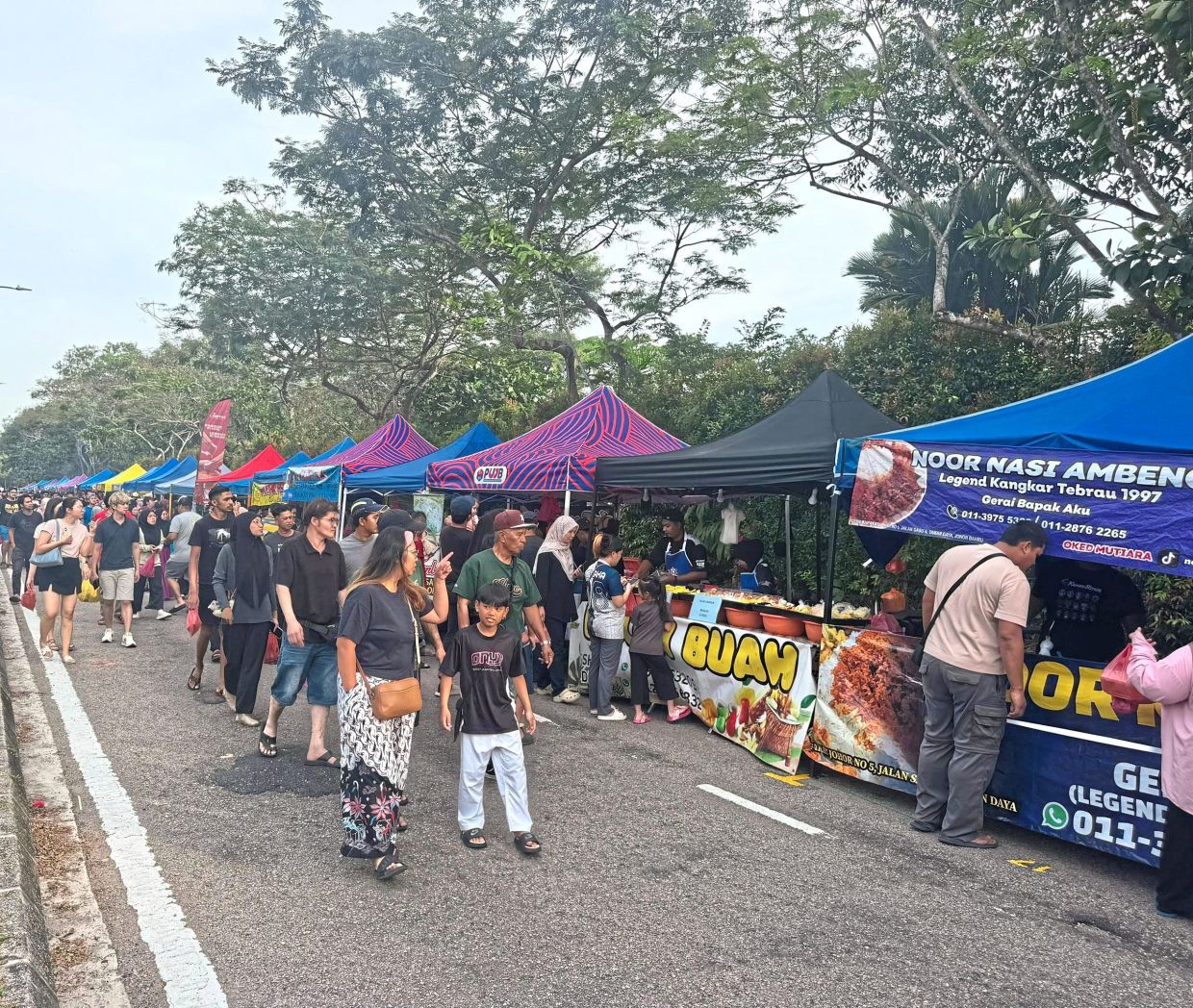 Visitors at Adda Heights Ramadan bazaar in Johor Baru.