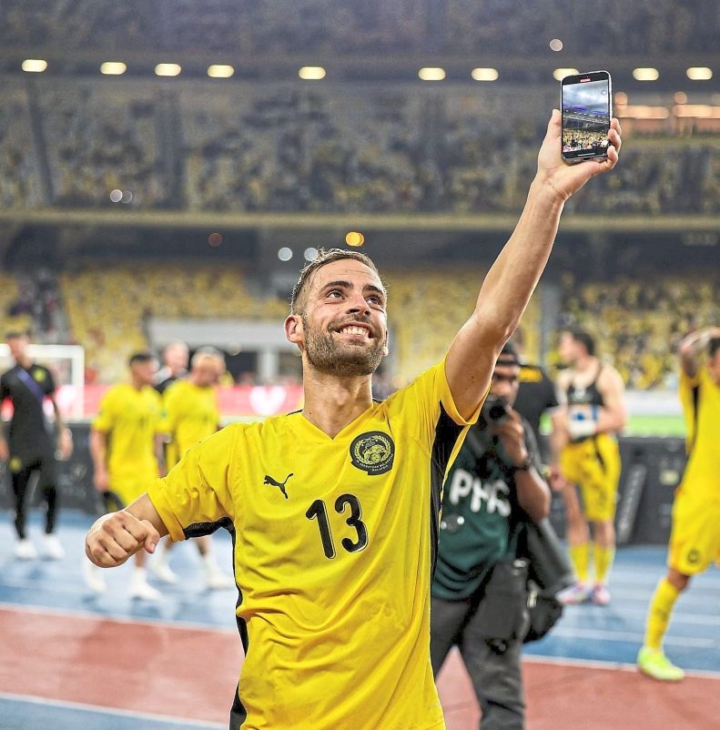 Instant impact: Hector Hevel scored on his debut in the 2027 Asian Cup Qualifiers against Nepal. — Malaysia NT