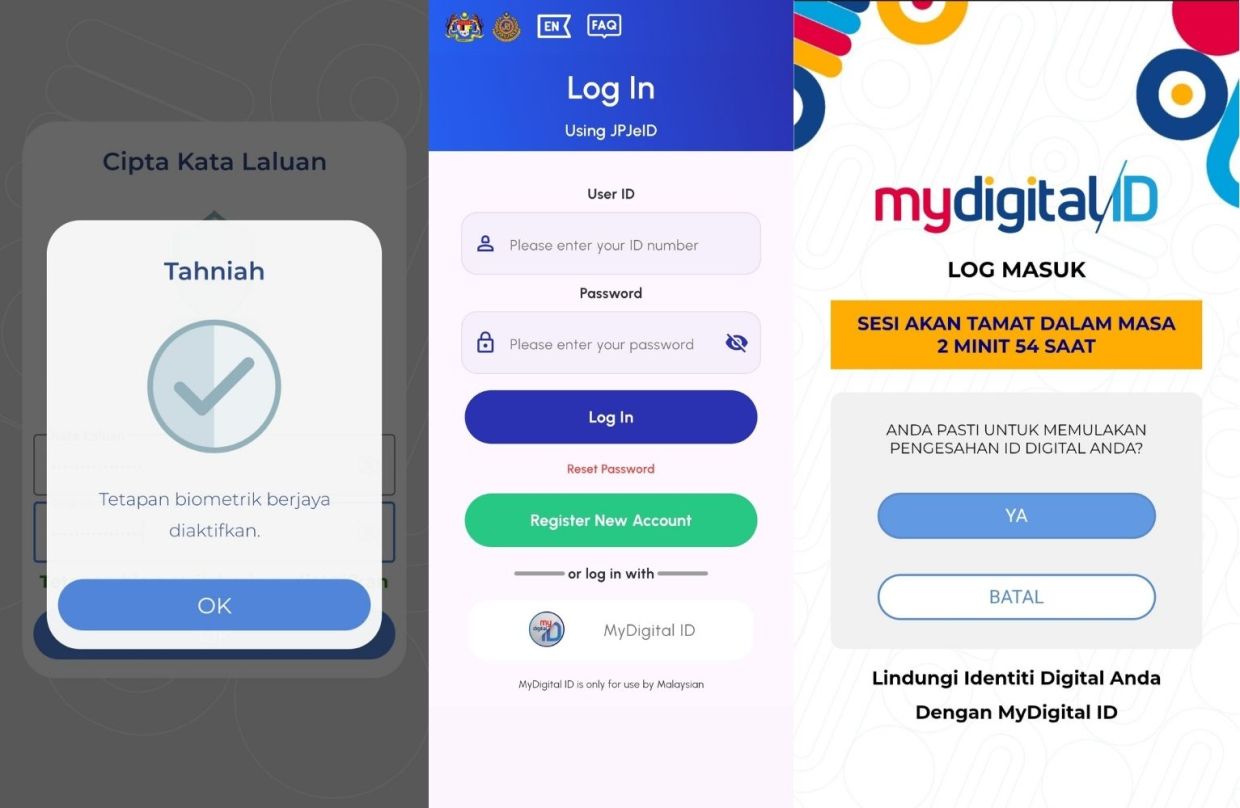 Login requests from integrated apps will be sent to MyDigital ID for users to approve. — Screenshot from app
