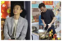 HK actor Oscar Leung seen cooking fried rice at a food court in KL
