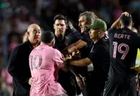 Soccer-Inter Miami's Messi knocked down as security guard subdues pitch invader