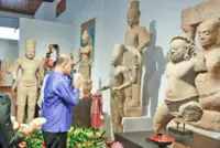 Cambodia welcomes back dozens of artefacts looted by UK trafficker