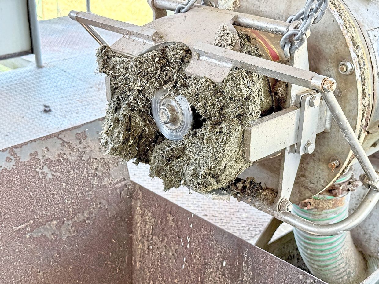 A solid waste separator at the Farm Fresh show farm keeping the environment odour-free and the milk fresh.