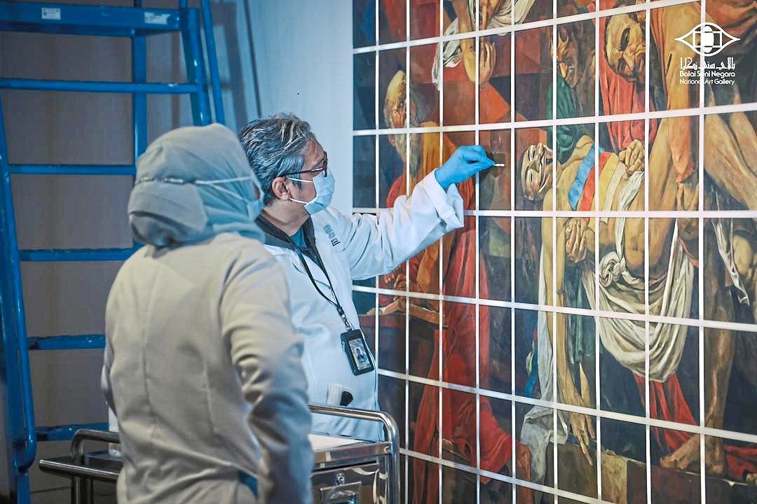 The selected work for this public series is 'Imitation Master – Legacy (BSN2025.006(H)' by Penang-born painter Ali Nurazmal Yusoff. Photo: National Art Gallery 