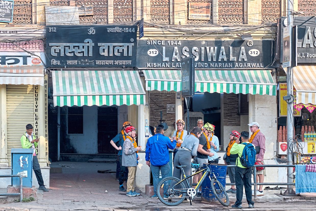 The Lassiwala of Kishan Lal Govind Narian Agarwal, a drink stand that has been in business for 70 years.