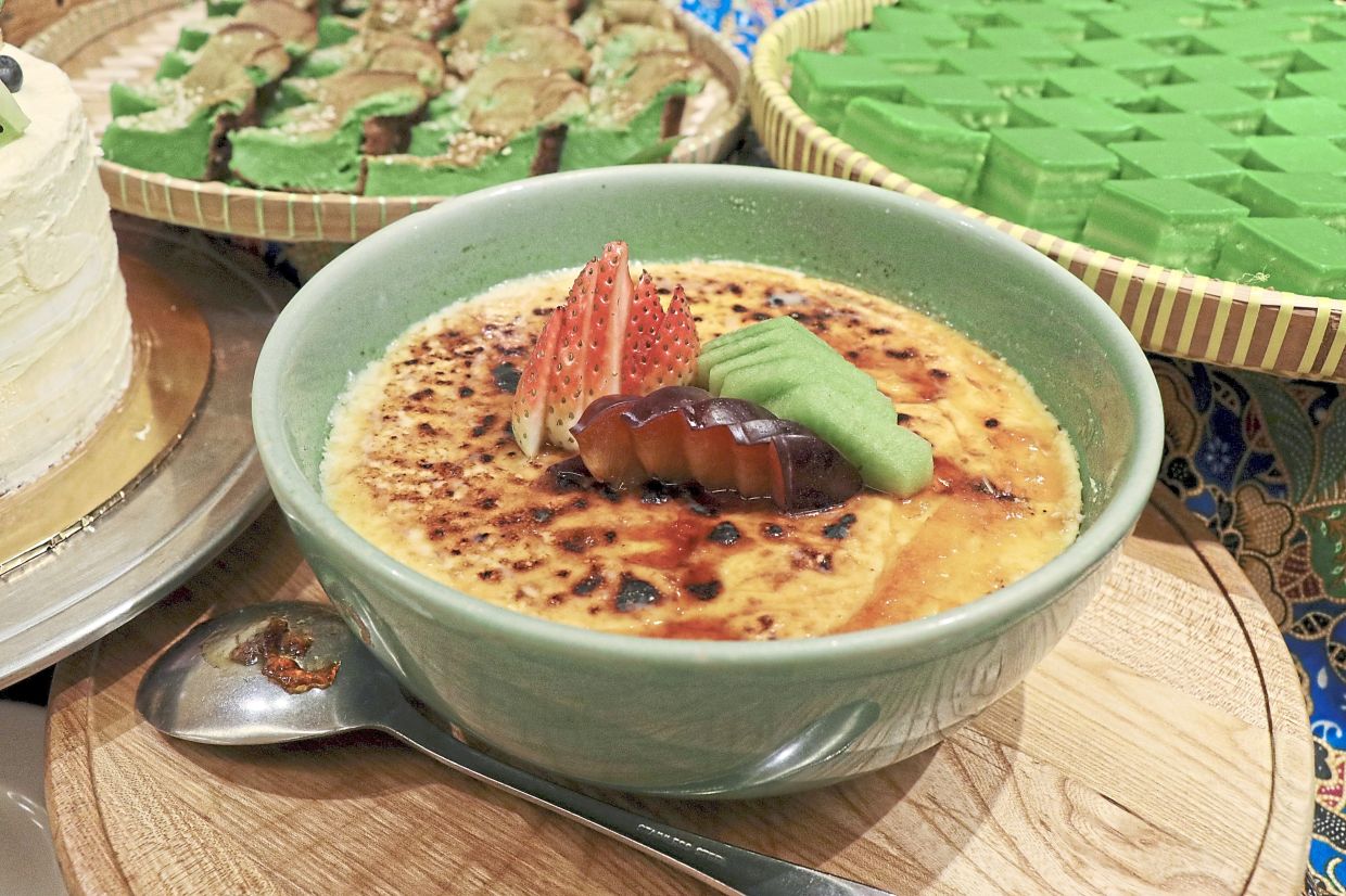 Creme brulee is one of the sweet offerings at the Melting Pot Cafe.