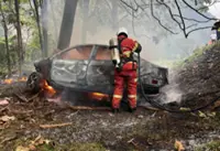 Victim killed after car crashes into tree and bursts into flames in Ipoh