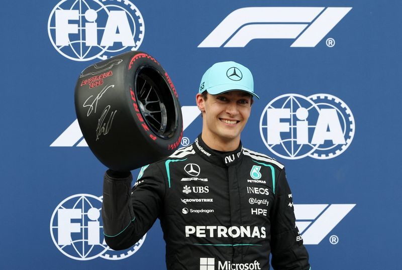 Motorsport: Motor racing-Russell takes pole as Mercedes dominate ...