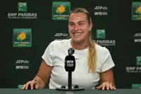 Tennis-Sabalenka debuts engagement ring during Indian Wells win