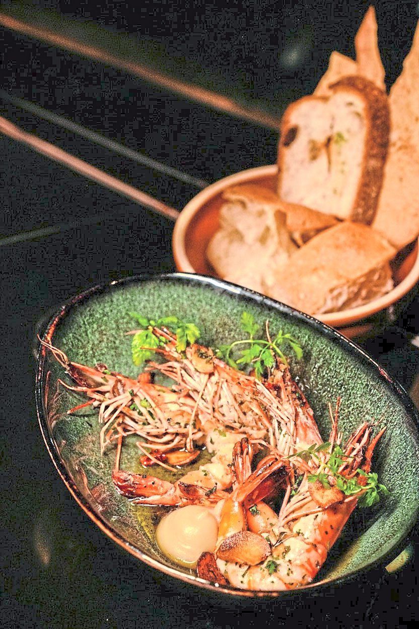 The gambas ajillo features prawns saturated in extra virgin olive oil and garlic in what proves to be an addictive combination. 