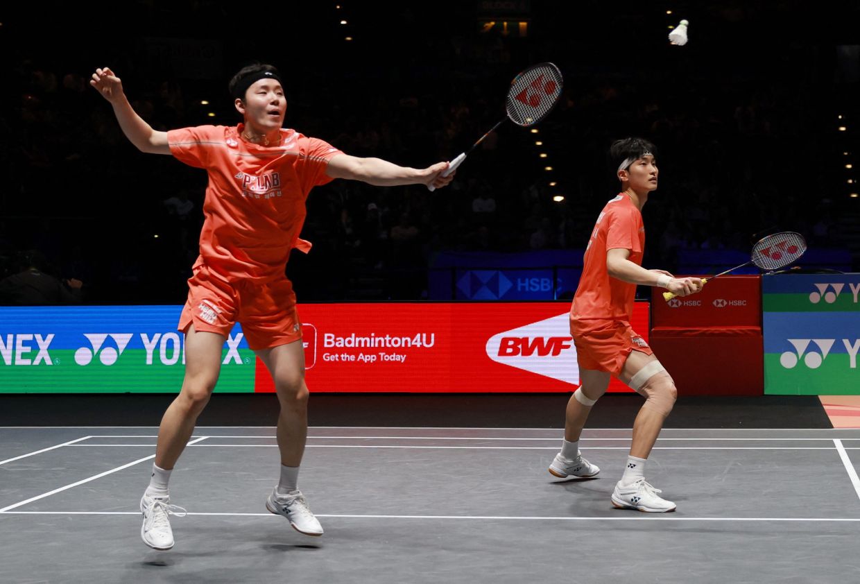 Seo Seung-jae and Kim Won-ho of South Korea. - Reuters