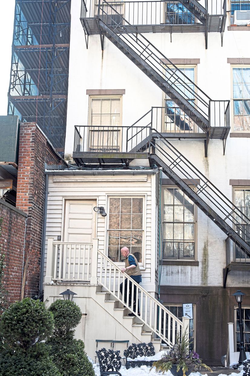 The back of the building housing the Merchant’s House Museum in New York which was built in 1832.