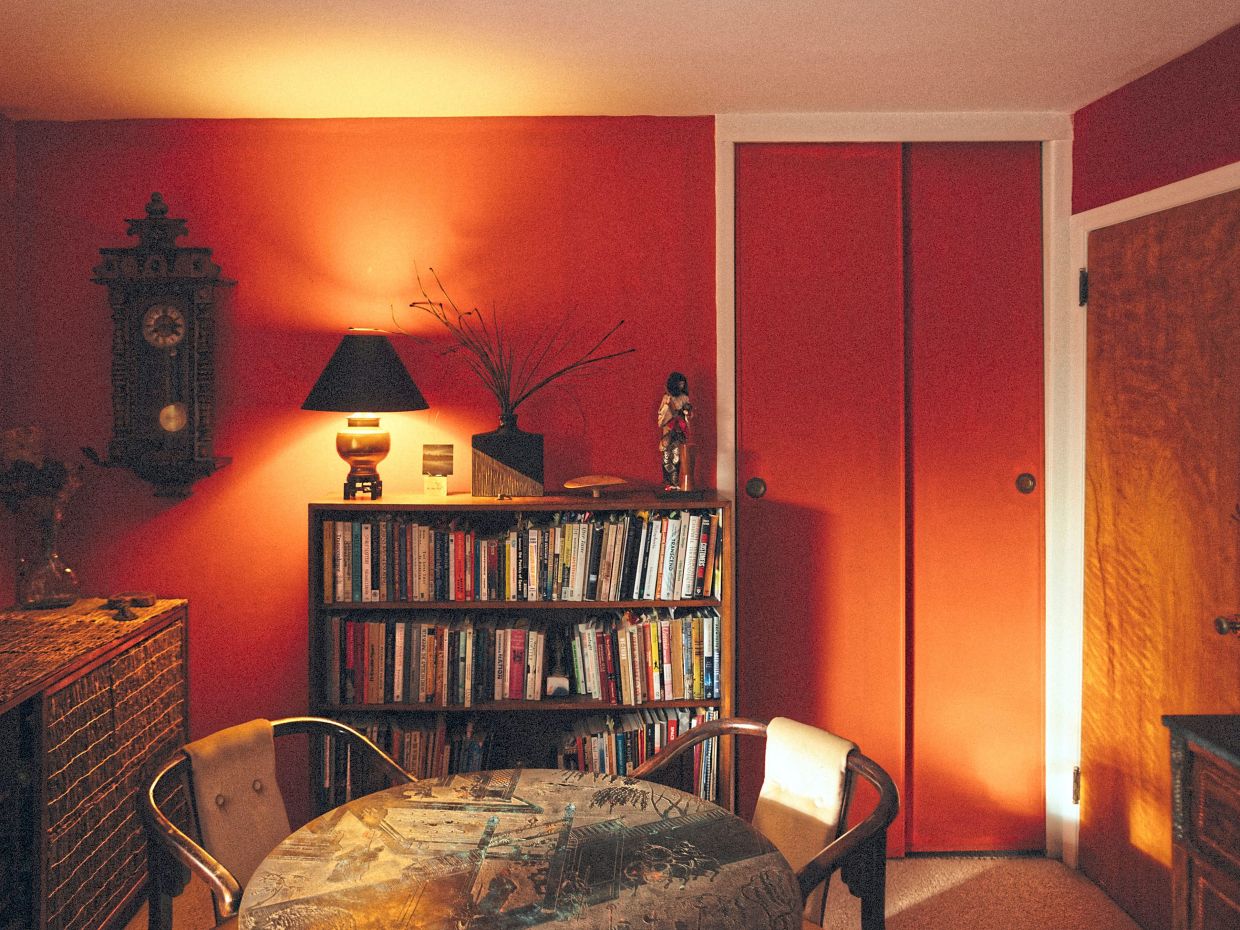 The study is a deep orange hue in Israel’s home.