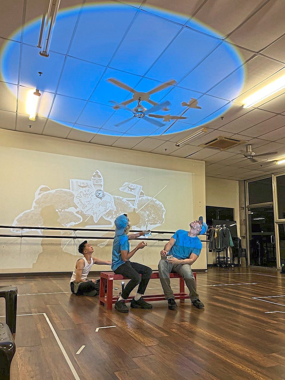 Actors handle multimedia and set changes between scenes, mirroring social media scrolling. — M. IRSYAD/The Star