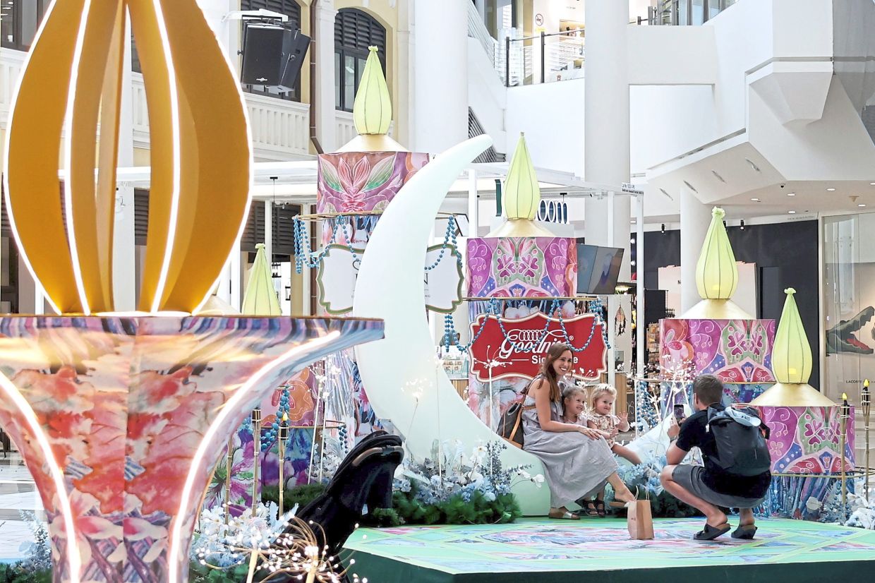 Gurney Paragon Mall’s display highlights Malaysian batik.