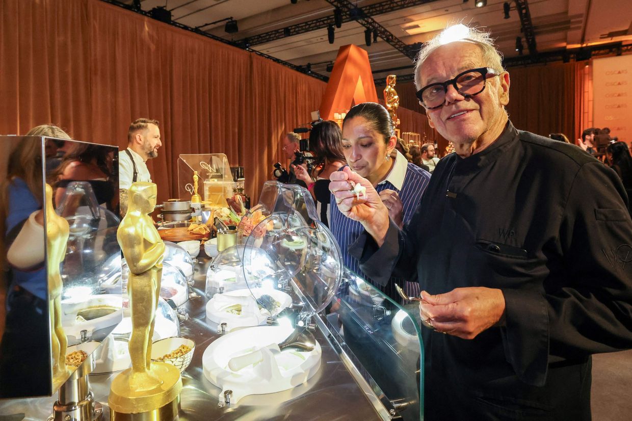 Austrian chef Wolfgang Puck unveiled his menu for the Academy's official post Oscars celebration. Photo: AFP