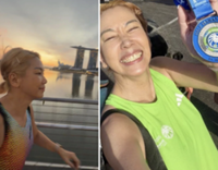 Singaporean actress Kym Ng loves running on weekends as it makes her feel free like a child