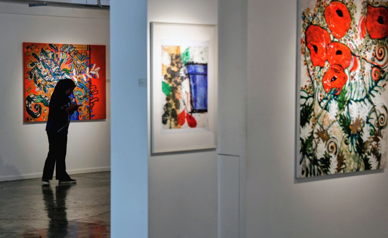 A view of the 'Hikayat' exhibition by Noor Aishah Abdul Rahman (aka Noura Ar) at the Harta Space gallery in Selangor. Photo: The Star/Azman Ghani 