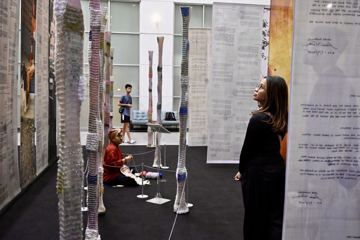 A view of artist Xeem Noor's exhibition 'Balai Di Balai (Tatemonologue 2.0)', which is showing at the National Art Gallery in KL. Photo: The Star/Raja Faisal Hishan 