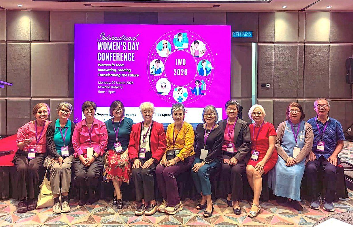 Senior women (and one male ally) at the recent ‘Women in Tech: Innovating, Leading, Transforming the Future’ conference held in Kuala Lumpur, in conjunction with International Women’s Day recently. — LILY FU