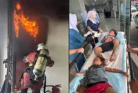 Bomba rescues two children trapped in PJ burning home