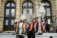 Ukraine's 'Origami Deer' sculpture rescued from frontline tours Europe