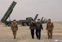 North Korean leader Kim oversees test-launch of multiple rocket launchers -KCNA