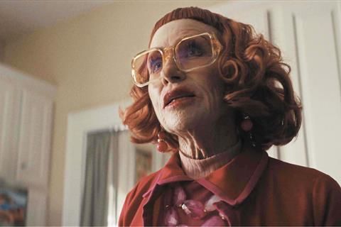 Amy Madigan won the Academy Award for supporting actress for her turn as the ginger wig-donning witch Aunt Gladys in Zach Cregger's Weapons. Photo: Handout