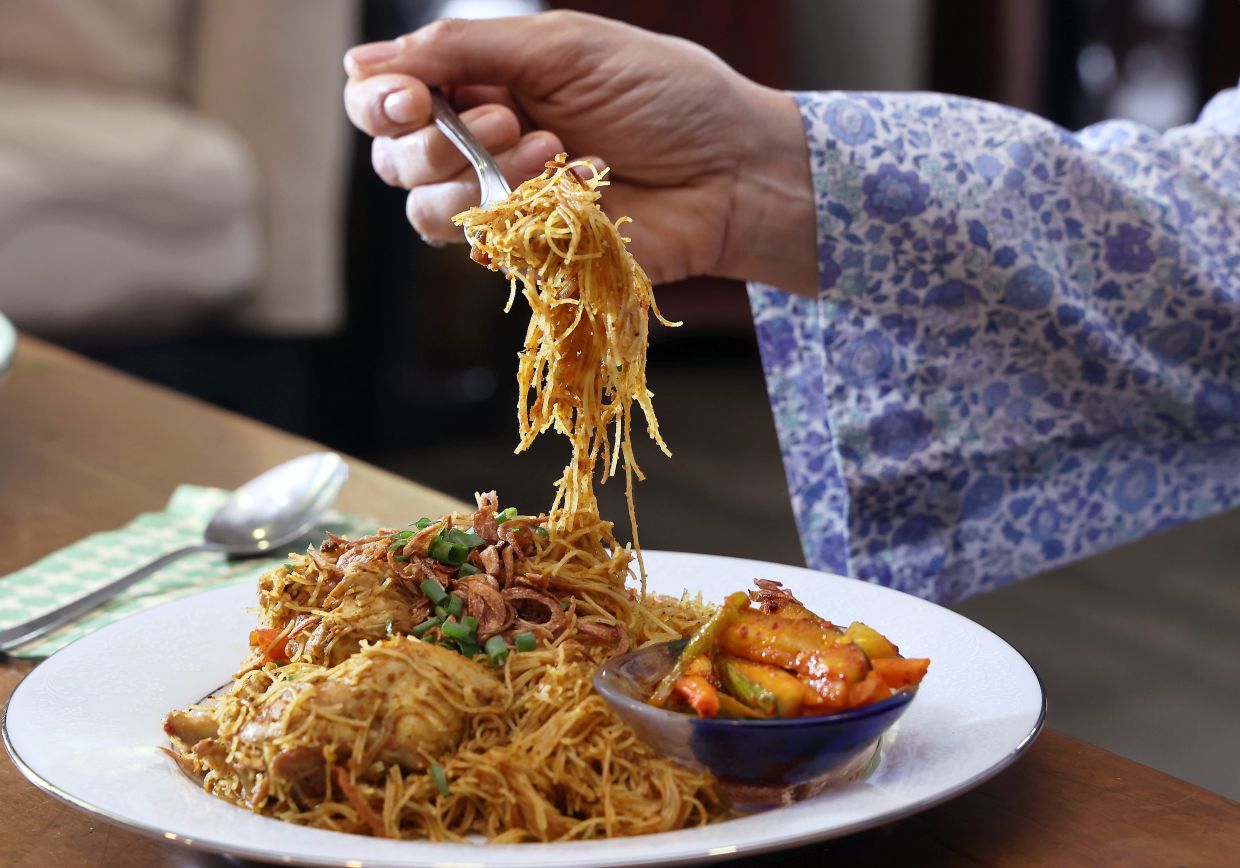 Meehoon biryani is a unique dish that Abdul Mutalib learnt to make from his father's cook.