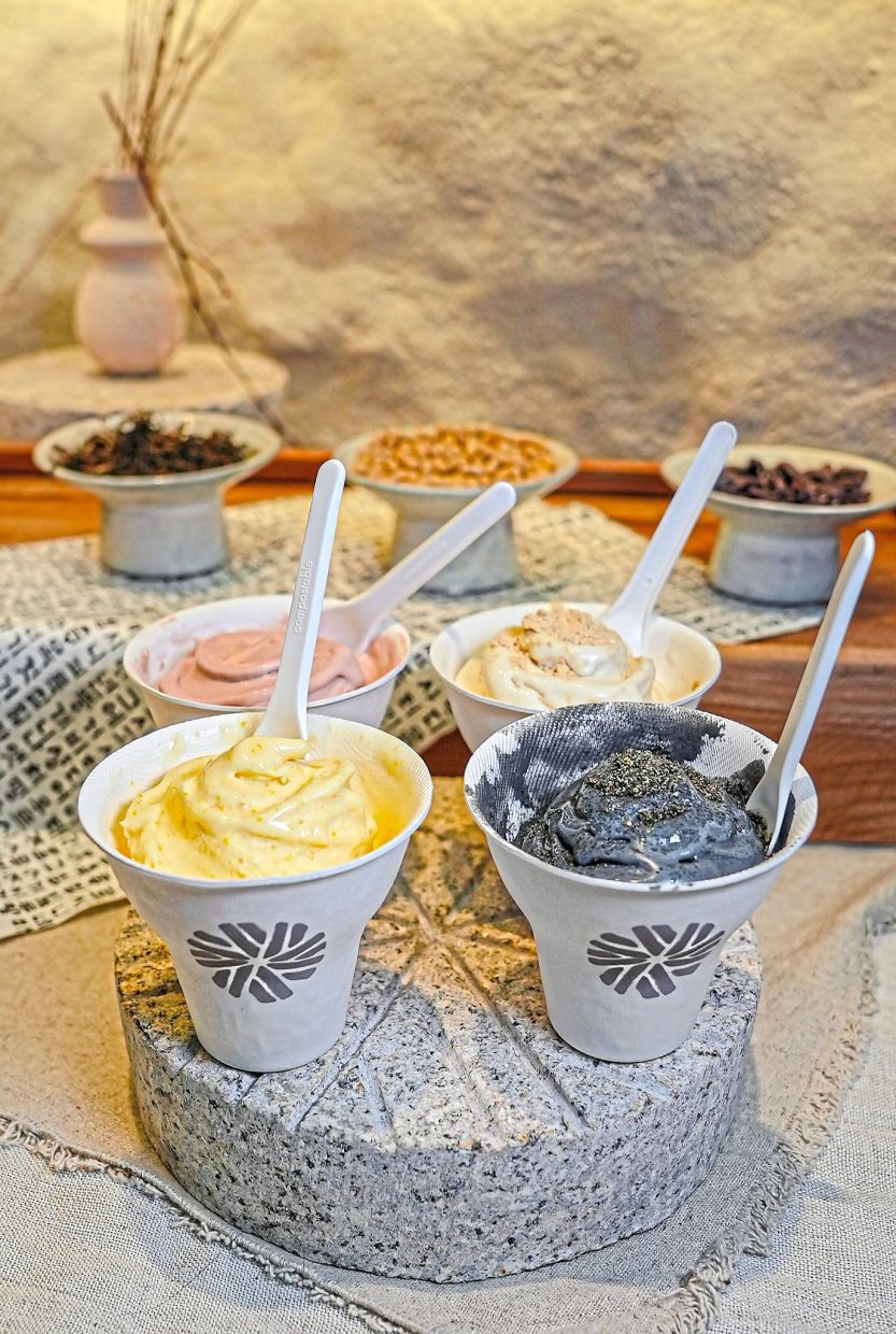 Tofu G is owned by the same parent company as Modu and operates as a stall outside the restaurant, serving delicious tofu-based gelato. — Modu