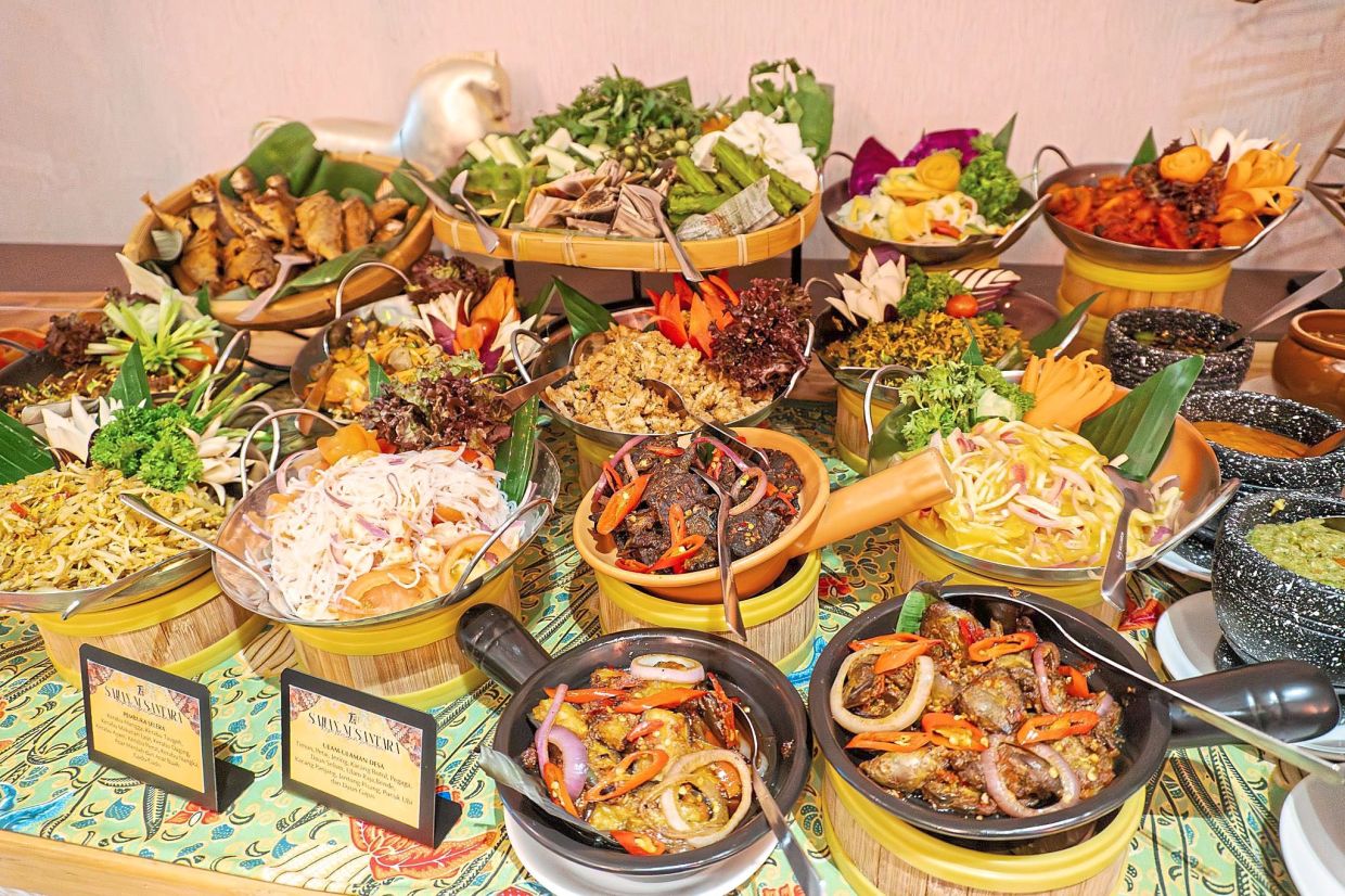 Assorted kerabu (right) at Dorsett Hartamas Kuala Lumpur.