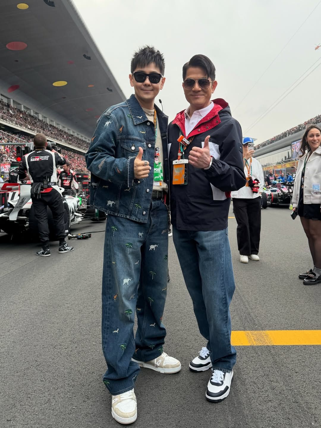 One moment that drew particular excitement with the fans was when Aaron Kwok and Jimmy Lin posed together. Photo: Jimmy Lin/Instagram