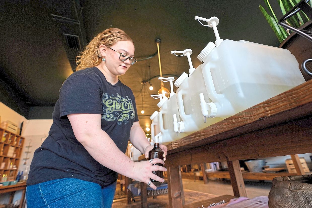 The idea of a refilling store is to cut down on packaging waste by reusing what people already own.