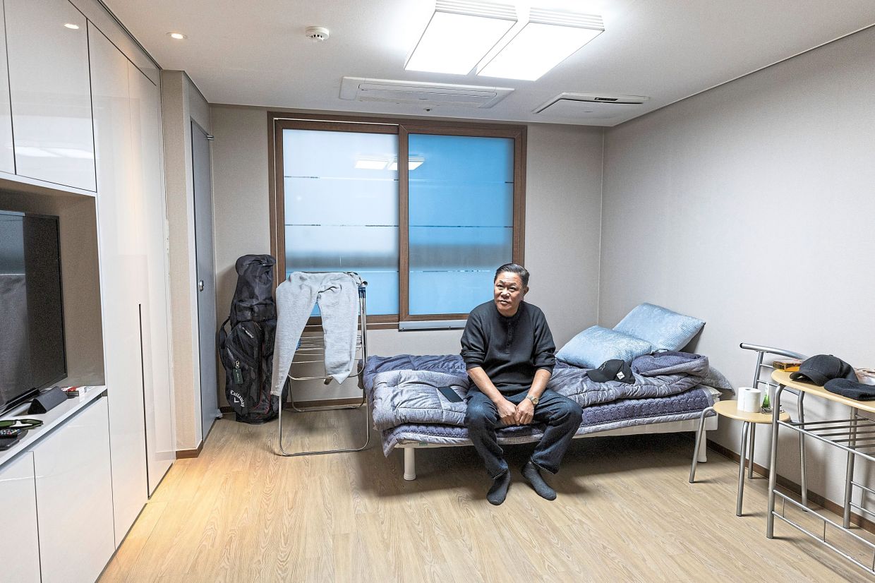 Park at his apartment in Busan. He is now fighting to get back to Hawaii.