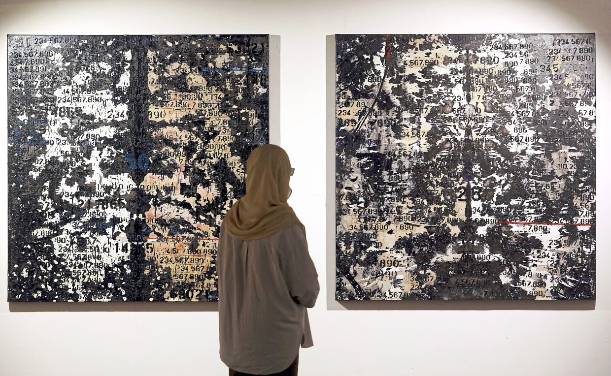 A view of Hamidi’s 10th solo exhibition 'Tracing Stillness (Menjejak Hening)', which is showing at Wei-Ling Gallery in Kuala Lumpur. Photo: The Star/Azlina Abdullah 
