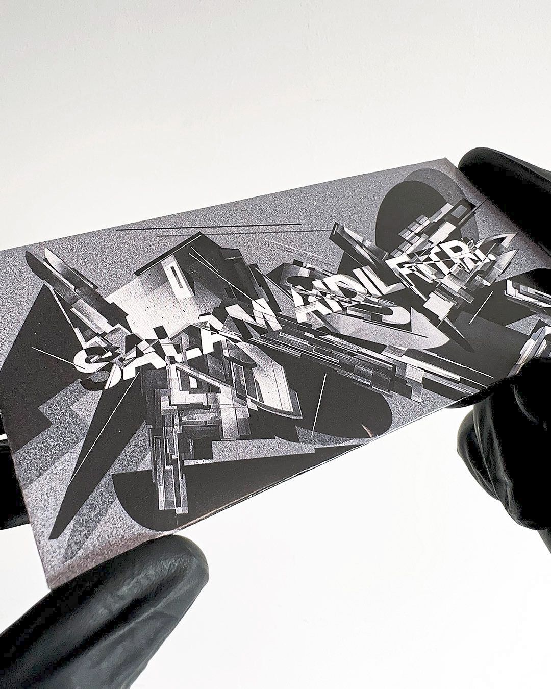Street artist Asmoe Roc’s sampul Raya shows how graffiti and digital art can be scaled down. Photo: Asmoe Roc