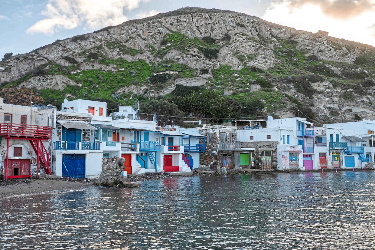 A view of the village of Klima in the Greek Aegean island of Milos. The entire archipelago, known for its whitewashed houses and blue church domes, is caught up in a real estate fever fuelled by the tourism boom. — AFP