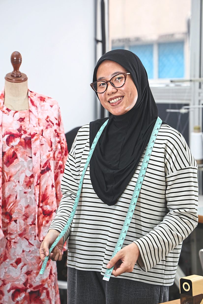 Travelling all the way from Johor to attend the class, Shahira would like to learn about beadwork next. Photo: The Star/Azman Ghani