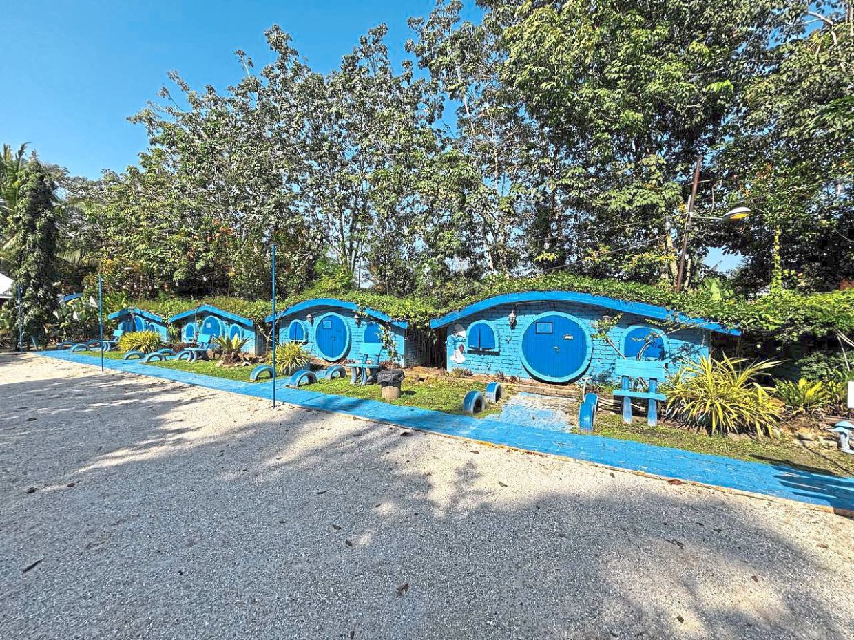 In Selangor, you can take all-blue photos at Kuala Selangor Blue City. — Kuala Selangor Cabin Camp