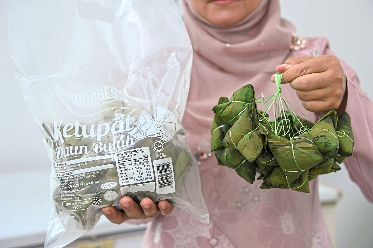 Demand for the bamboo leaf ‘ketupat’ has surged this year.